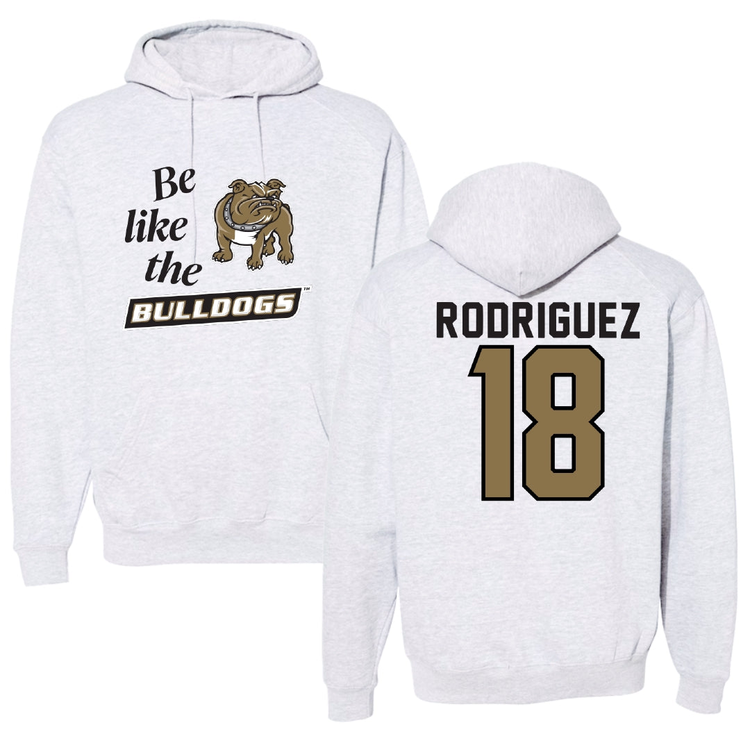 Bryant University Soccer Light Gray Be Like Us Hoodie - #18 Jorge Rodriguez