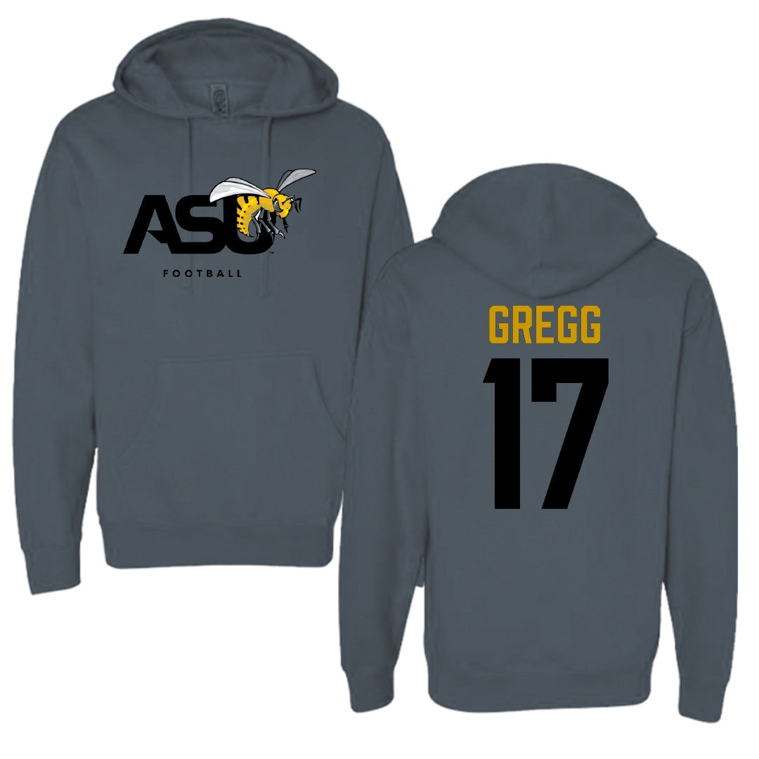 Alabama State University Football Dark Gray Hoodie - #17 Asa Gregg