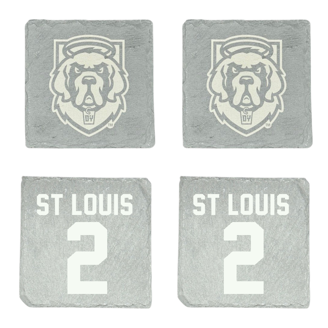 D'Youville University Basketball Stone Coaster (4 Pack)  - #2 Nelson St Louis