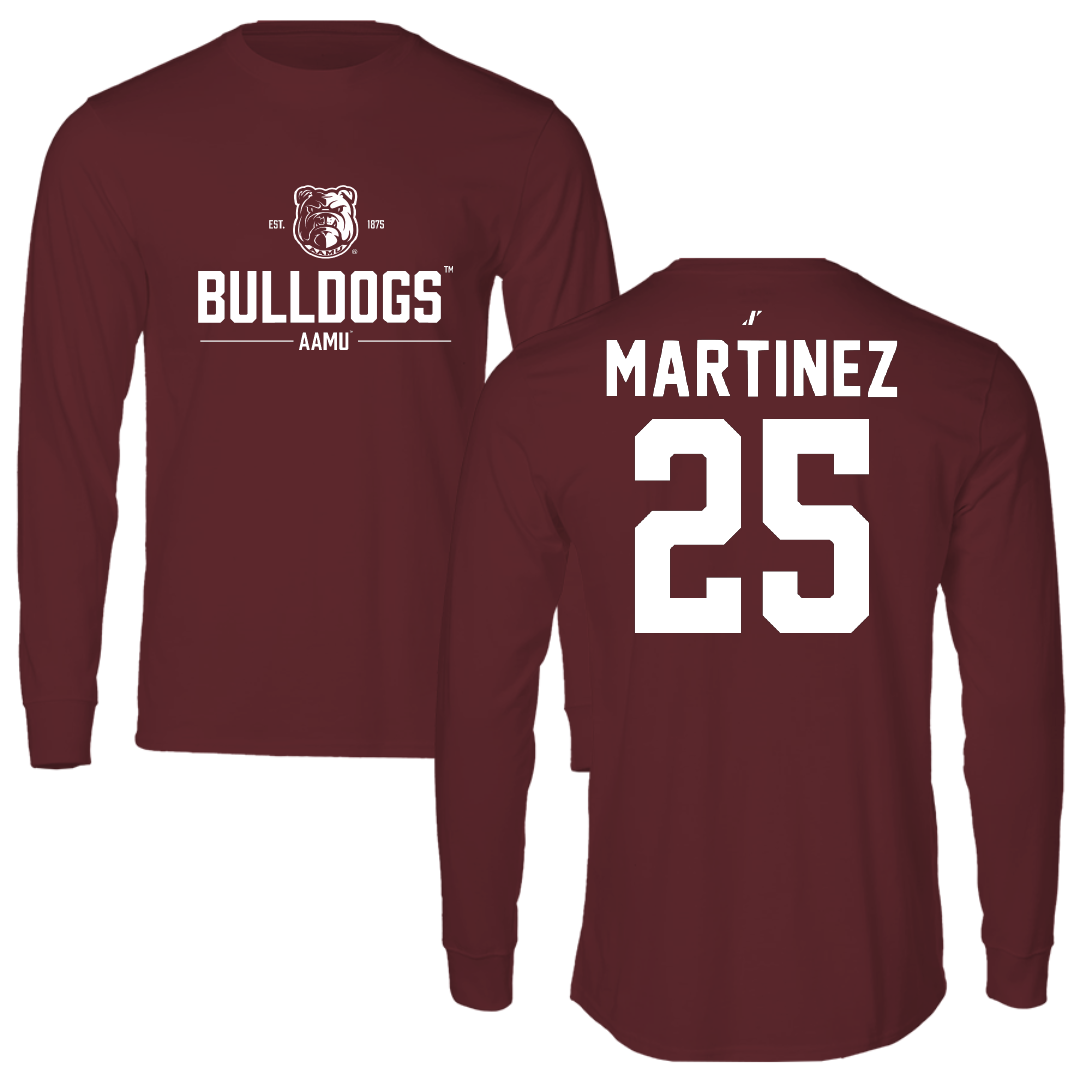 Alabama A&M University Volleyball Maroon General Performance Long Sleeve - #25 Wendy Martinez