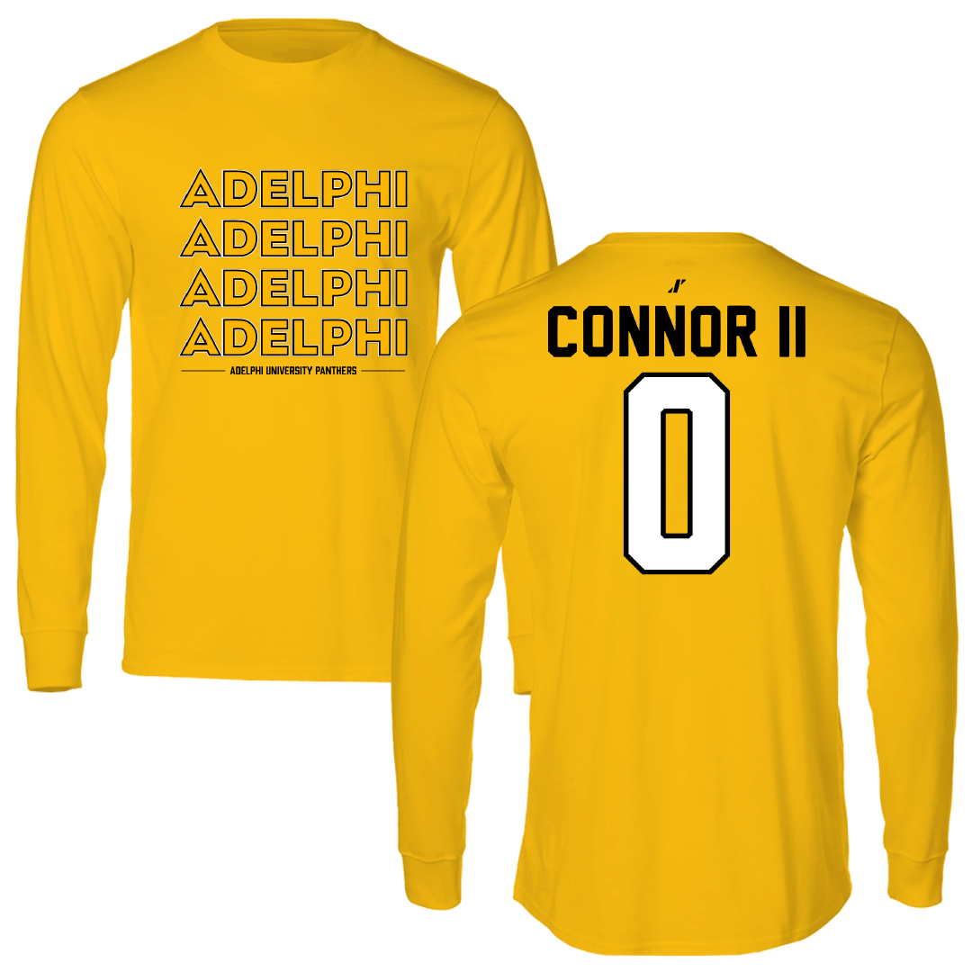 Adelphi University Basketball Gold General Long Sleeve - #0 Al-Fatir Connor II