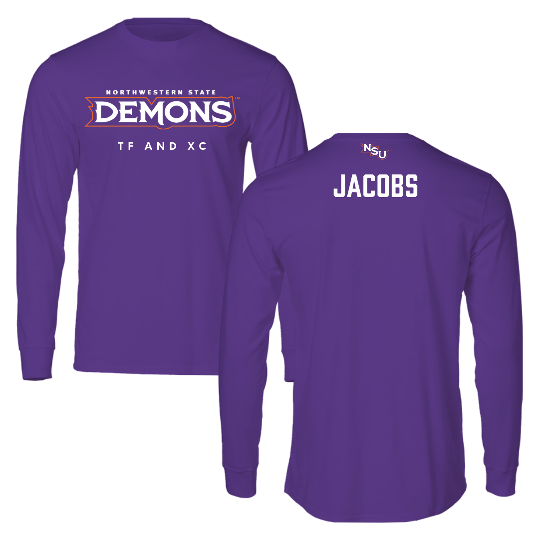 Northwestern State University TF and XC Purple Demons Long Sleeve - Cyrus Jacobs