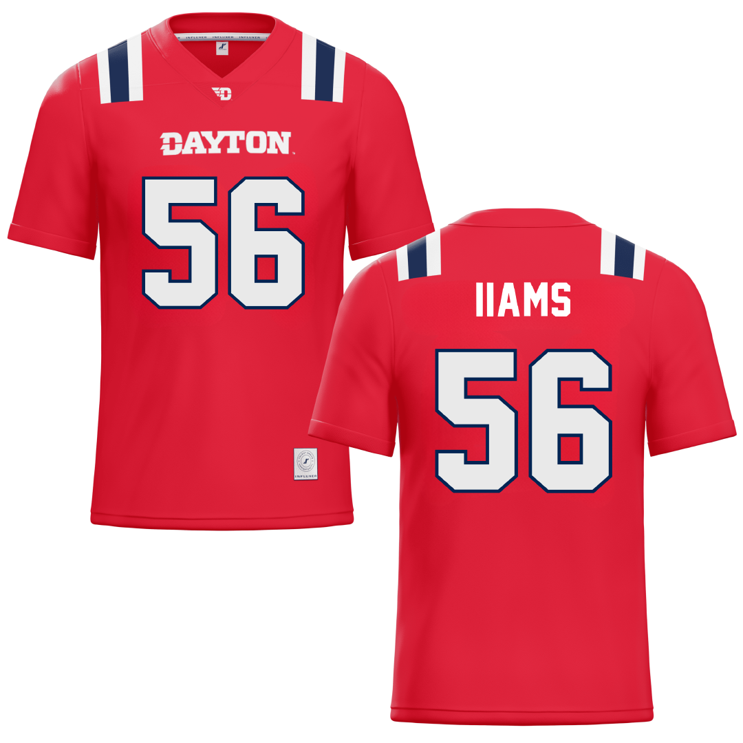 University of Dayton Red Football Jersey - #56 Ryan Iiams