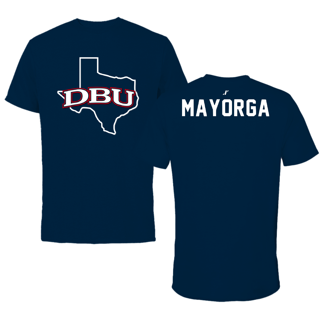Dallas Baptist University Tennis Navy State Performance Tee - Edgar Mayorga