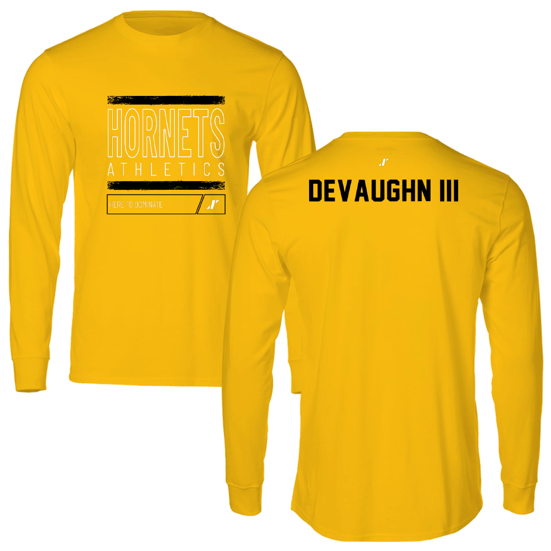 Alabama State University TF and XC Gold Dominate Performance Long Sleeve - Vaughn DeVaughn III