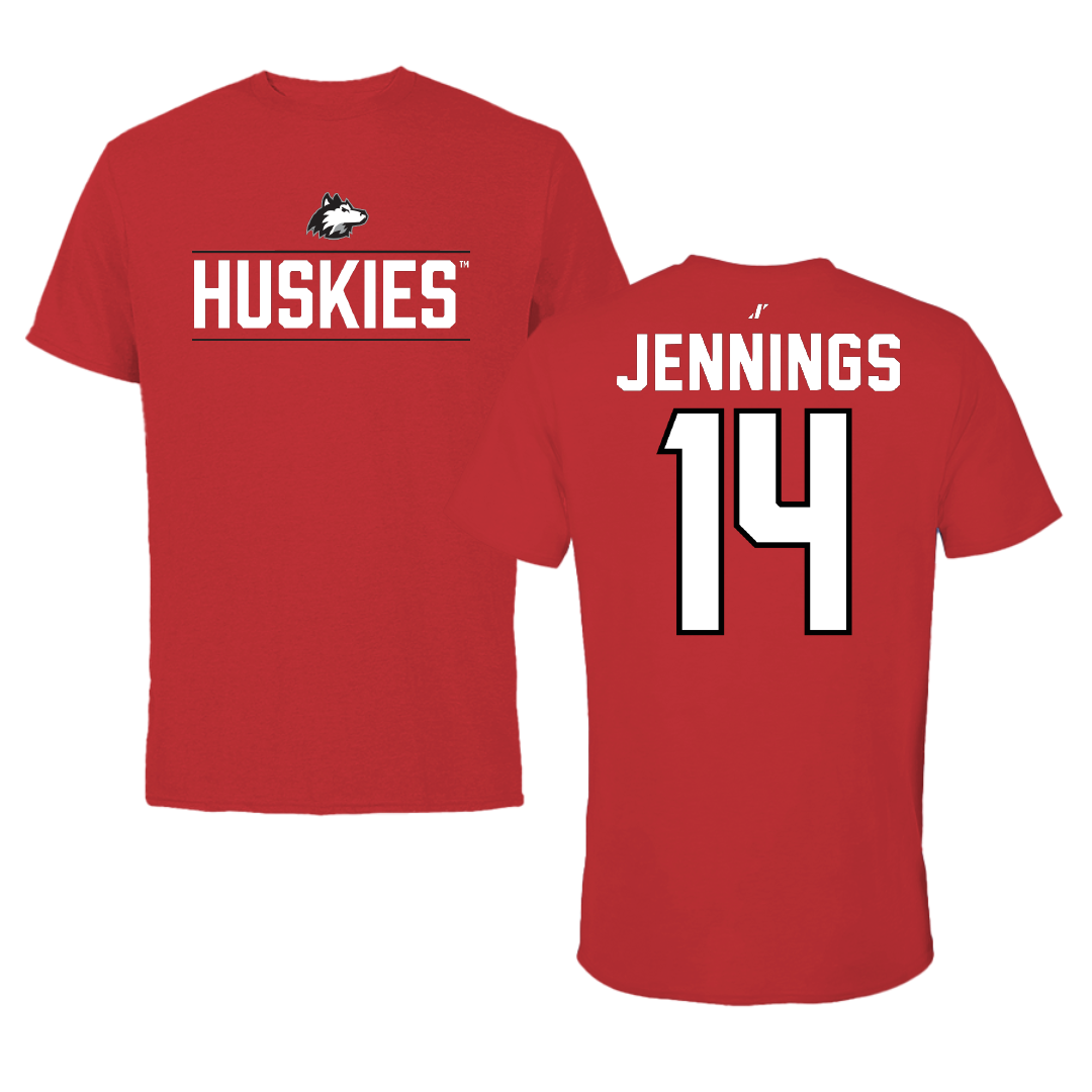 Northern Illinois University Baseball Red General Performance Tee - #14 Kayden Jennings