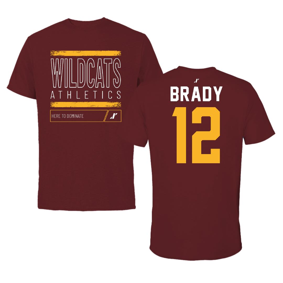 Bethune-Cookman University Softball Maroon Dominate Performance Tee - #12 Alyssa Brady