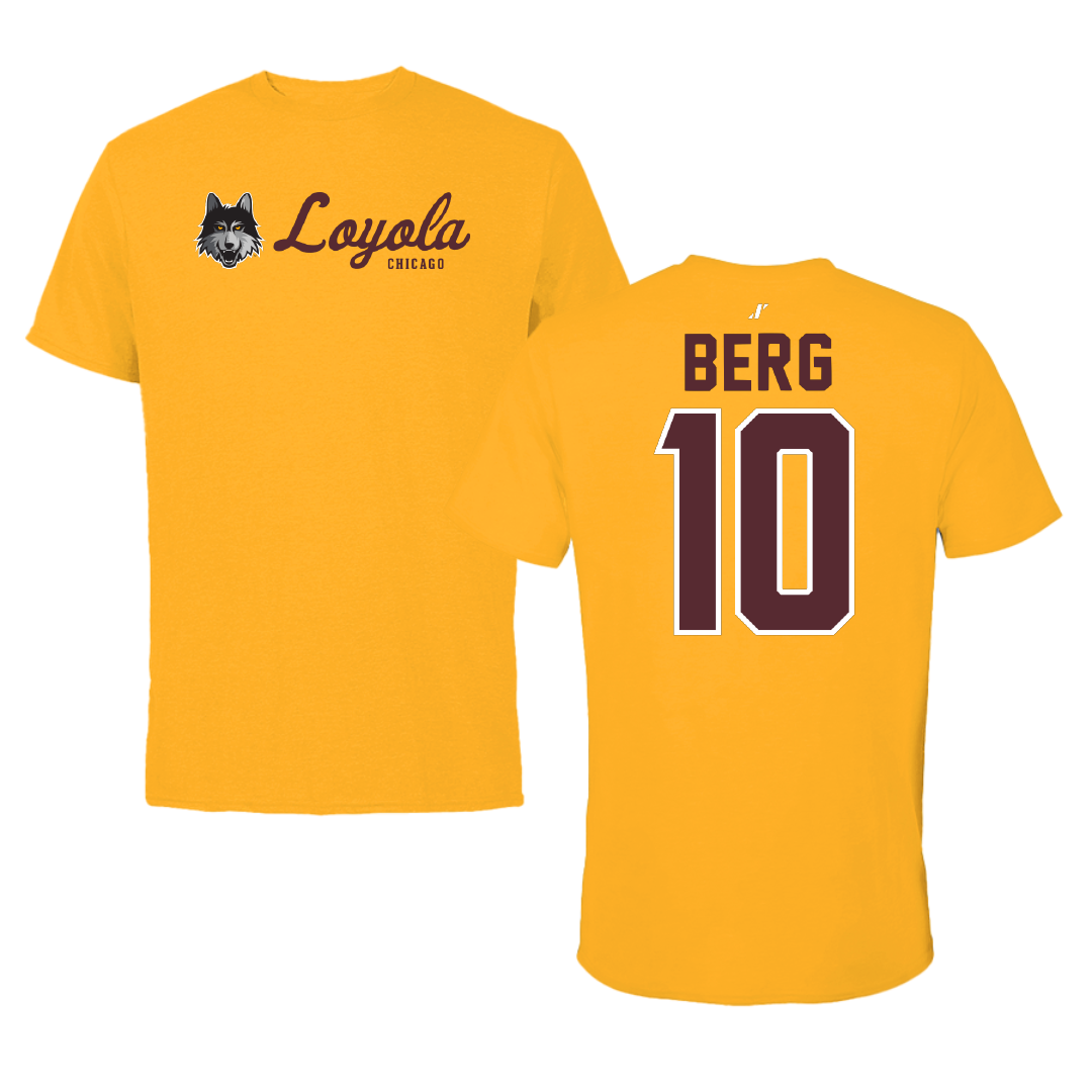 Loyola University-Chicago Basketball Gold General Performance Tee - #10 Ali Berg