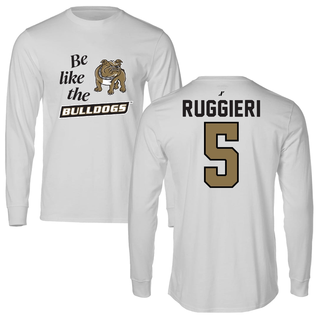 Bryant University Football Light Gray Be Like Us Performance Long Sleeve - #5 Landon Ruggieri