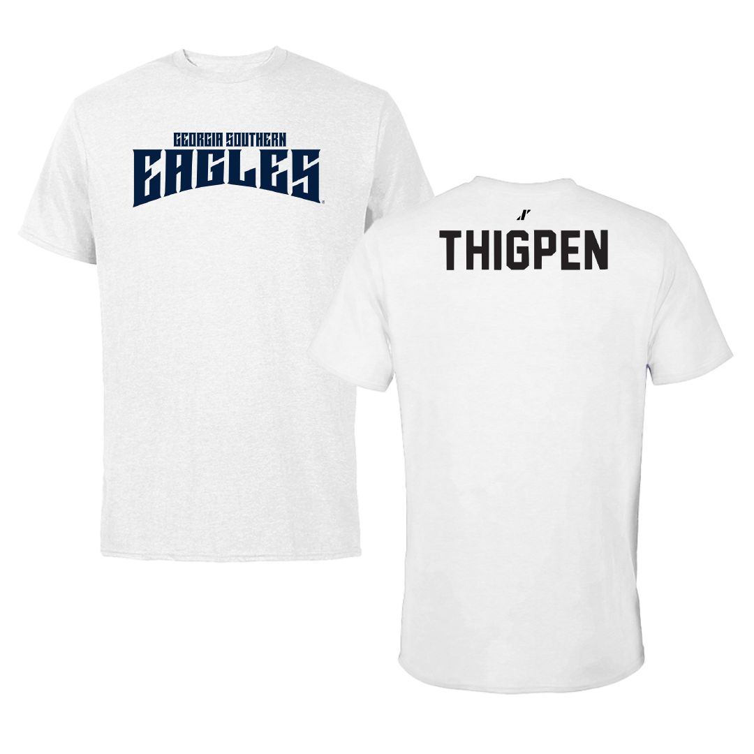 Georgia Southern University Cheer White Classic Performance Tee - Amiyah Thigpen