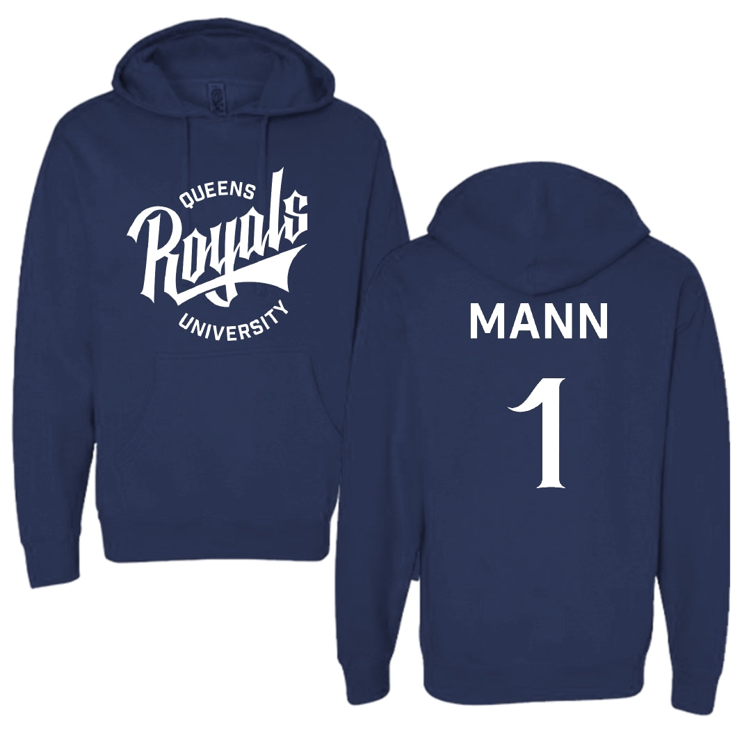 Queens University of Charlotte Basketball Navy University Hoodie - #1 Nasir Mann