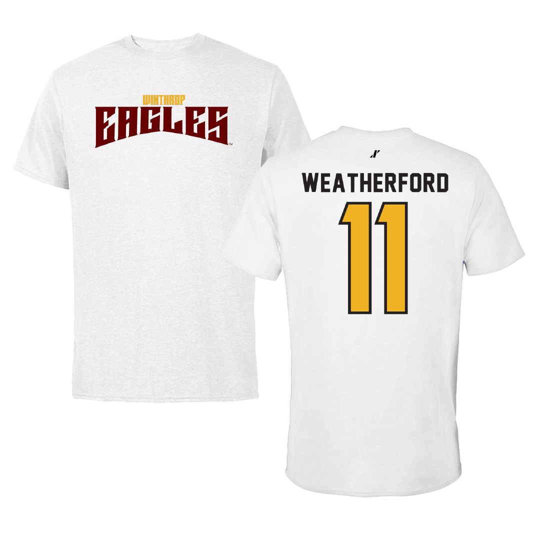 Winthrop University Softball White Classic Tee - #11 Taryn Weatherford