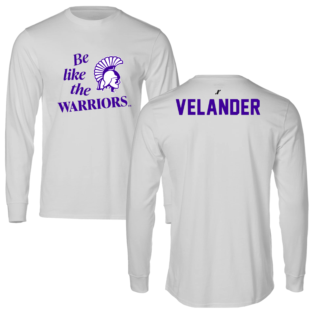 Winona State University Tennis Light Gray Be Like Us Performance Long Sleeve - Kate Velander