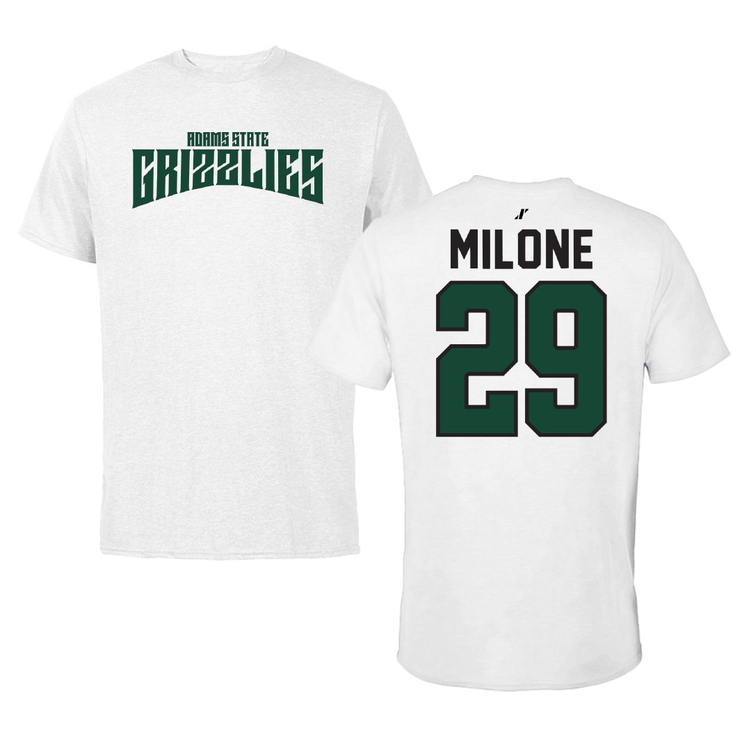 Adams State University Baseball White Classic Tee - #29 Alex Milone