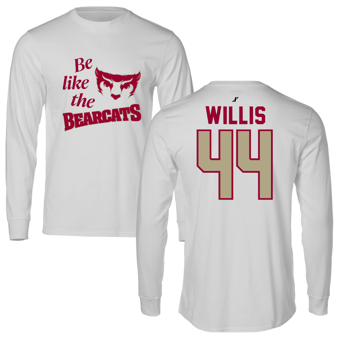 Willamette University Baseball Light Gray Be Like Us Performance Long Sleeve - #44 James Willis
