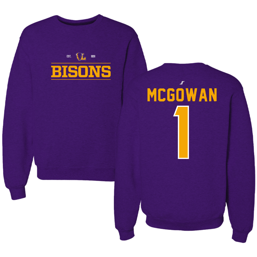 Lipscomb University Basketball Purple General Crewneck - #1 Claira McGowan