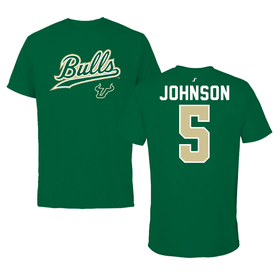 University of South Florida Volleyball Green General Tee - #5 Tatiana Johnson
