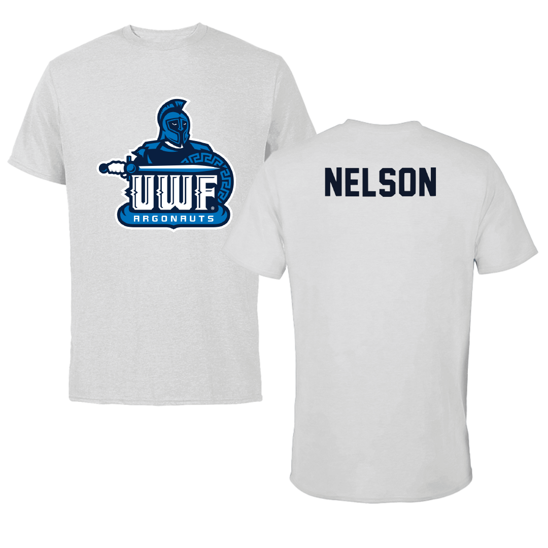 University of West Florida Swimming & Diving Light Gray Tee - Olivia Nelson