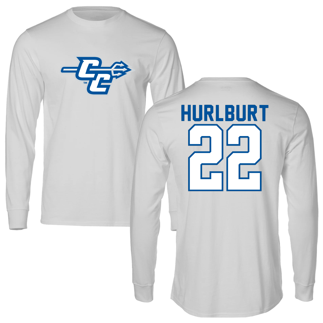 Central Connecticut State University Lacrosse Light Gray Performance Long Sleeve - #22 Katie Hurlburt