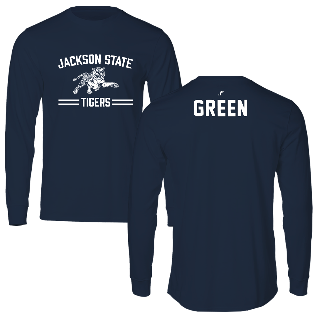 Jackson State University Band Navy General Performance Long Sleeve - Gigi Green