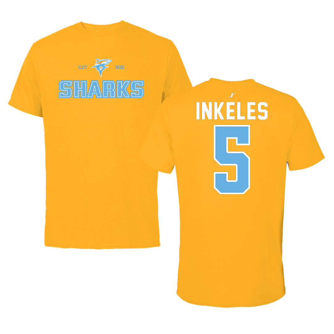 Long Island University Lacrosse Gold General Performance Tee - #5 Alicia Inkeles