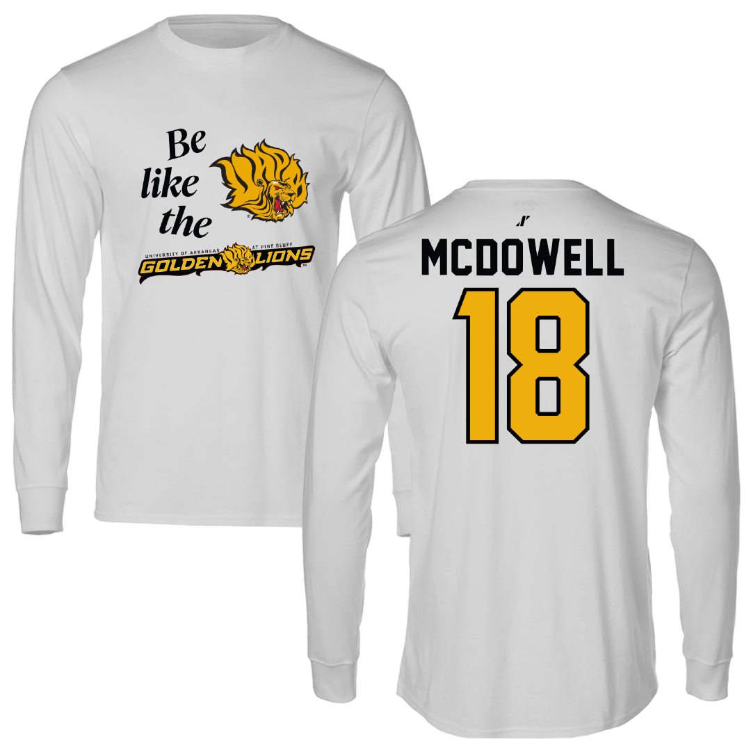 University of Arkansas-Pine Bluff Volleyball Light Gray Be Like Us Performance Long Sleeve - #18 Mackenzie McDowell