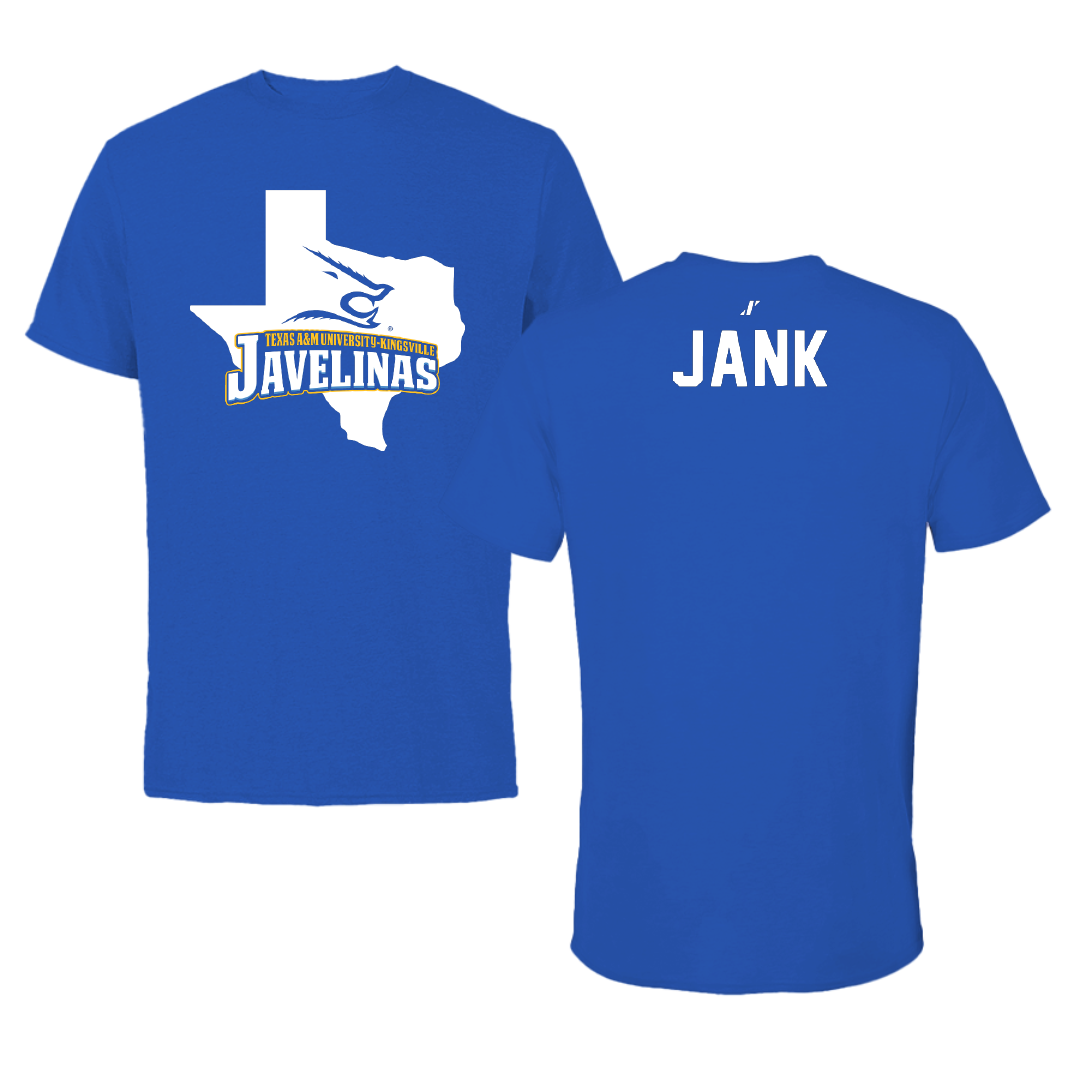 Texas A&M University-Kingsville Cheer Blue State Performance Tee - Ella Jank