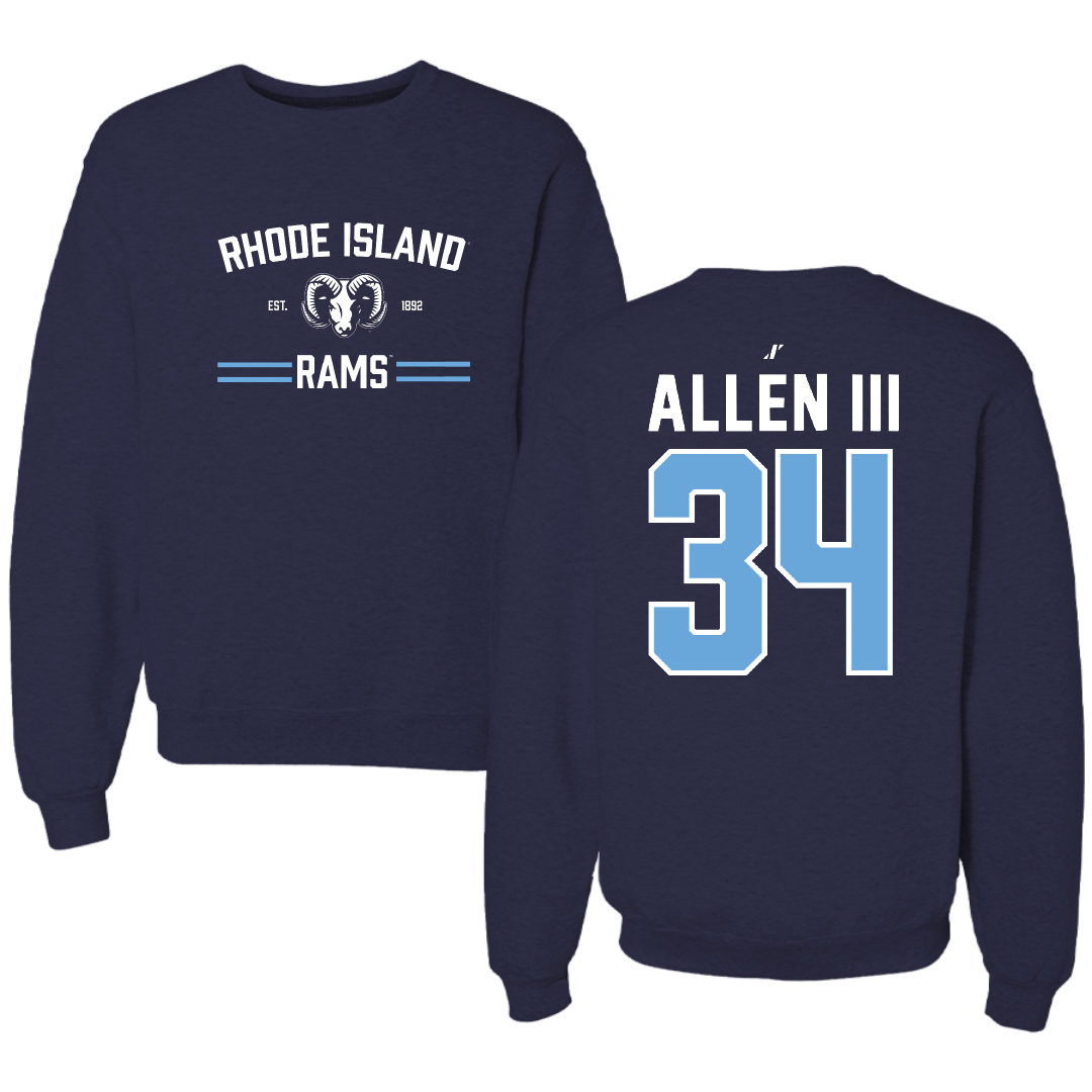 University of Rhode Island Basketball Navy General Crewneck - #34 Ray Allen III