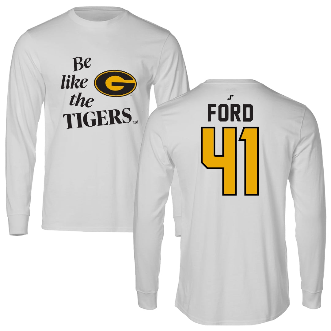 Grambling State University Soccer Light Gray Be Like Us Performance Long Sleeve - #41 Jasmine Ford