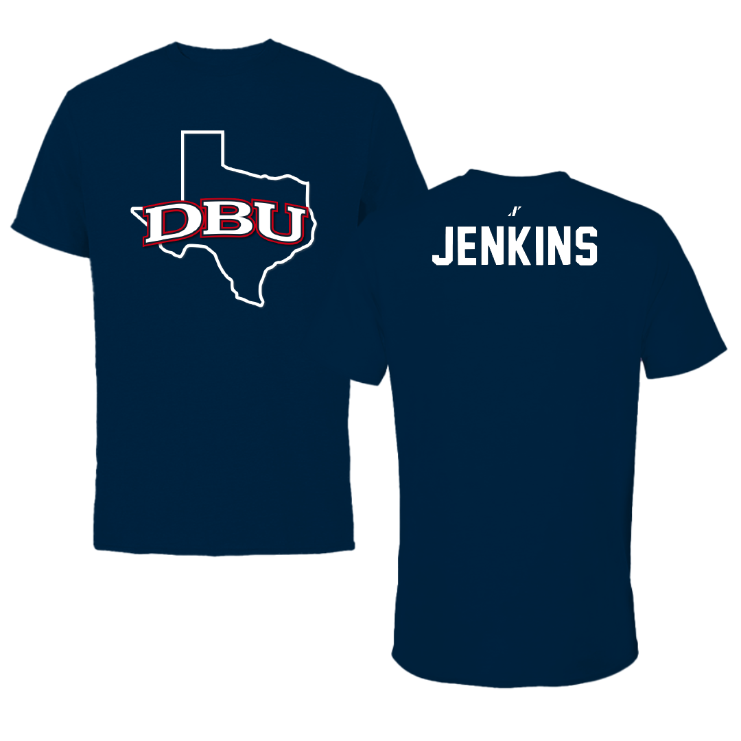 Dallas Baptist University Golf Navy State Performance Tee - Sam Jenkins