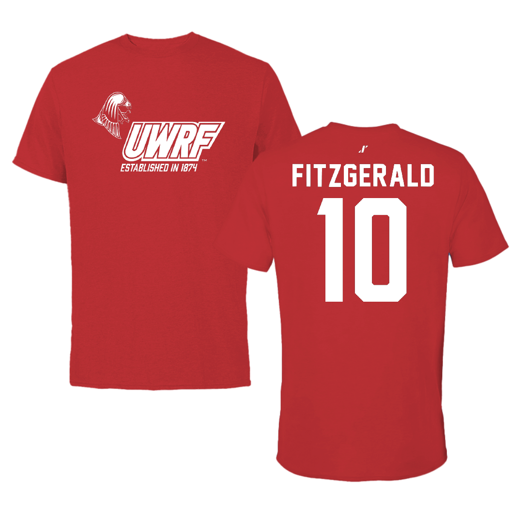 University of Wisconsin-River Falls Football Red General Performance Tee - #10 Cade Fitzgerald
