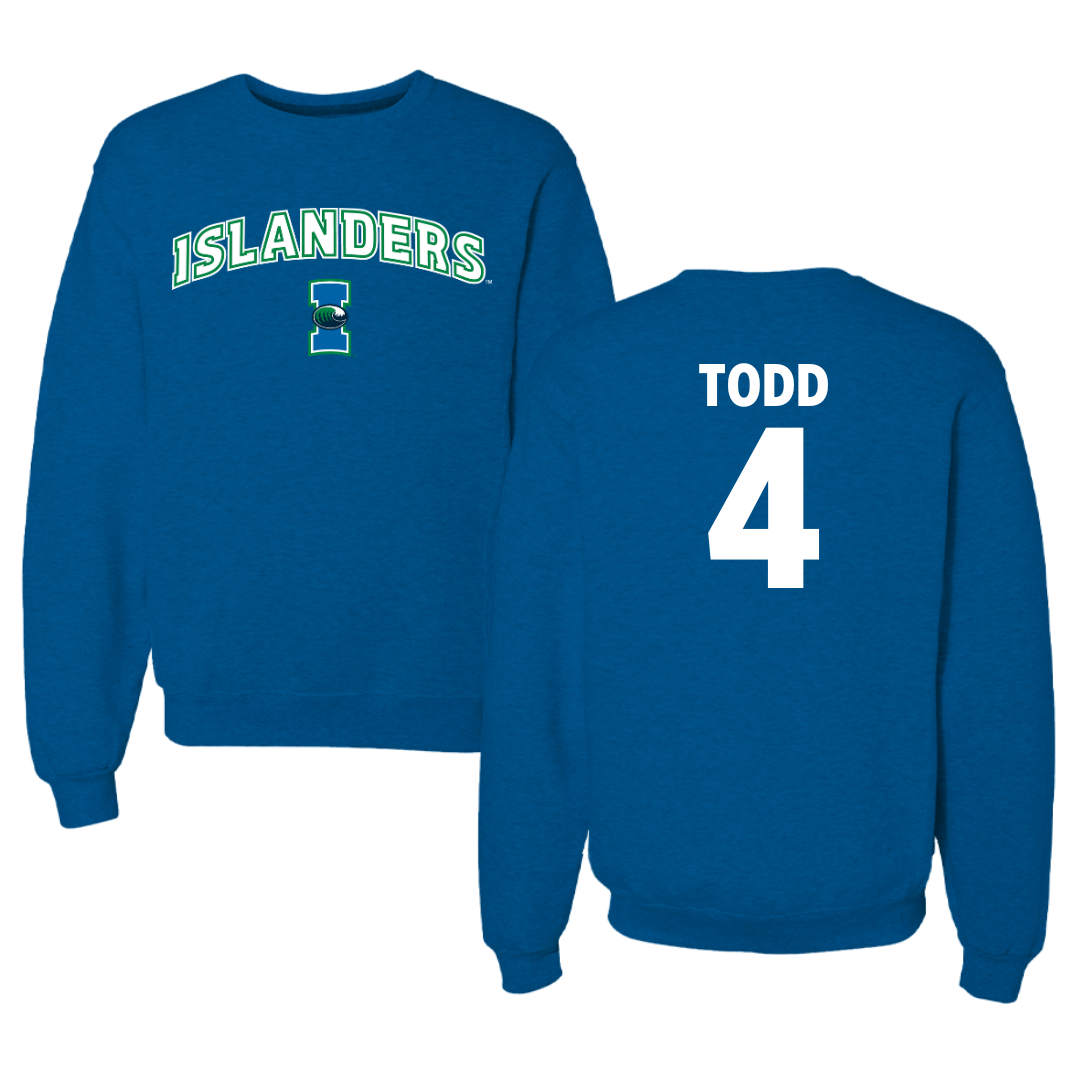 Texas A&M University-Corpus Christi Softball Blue Crewneck - #4 Riley Todd