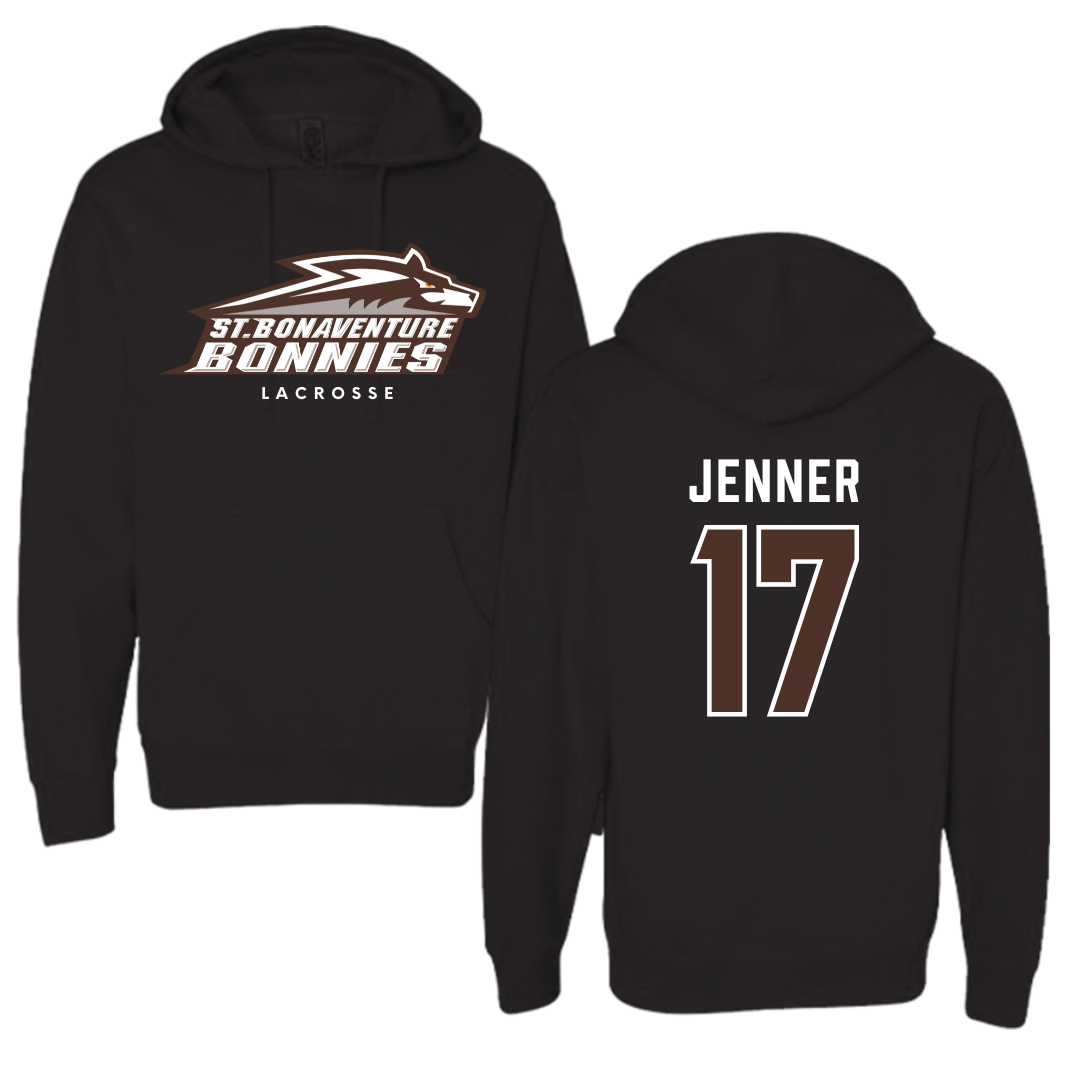 St. Bonaventure University Lacrosse Black Hoodie - #17 Sylvi Jenner