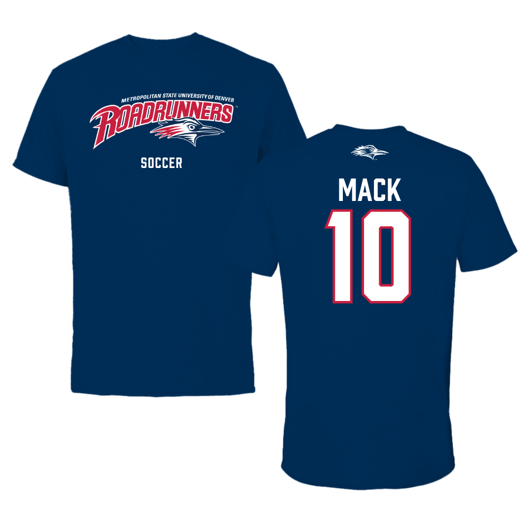 Metropolitan State University of Denver Soccer Navy Performance Tee - #10 Madrid Mack