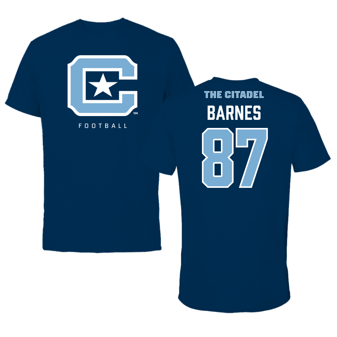The Citadel Football Navy Tee - #87 Phillip Barnes