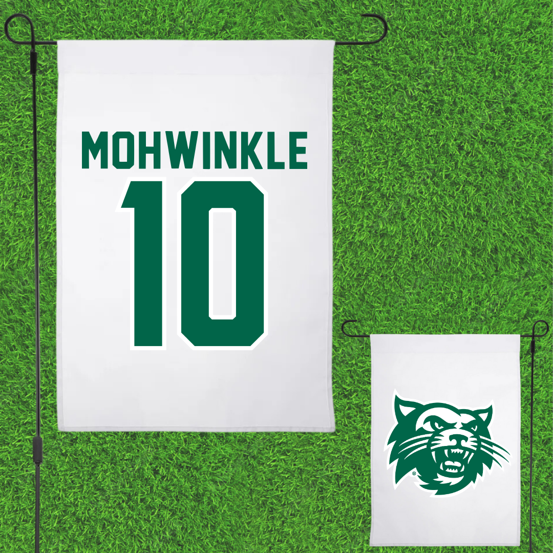 Northwest Missouri State University Volleyball White Garden Flag - #10 Kasidy Mohwinkle
