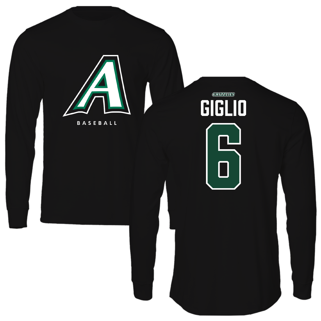 Adams State University Baseball Black Block Performance Long Sleeve - #6 Paul Giglio