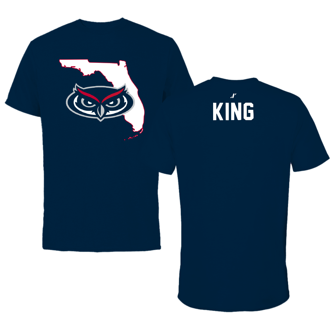 Florida Atlantic University Golf Navy State Performance Tee - Autumn King