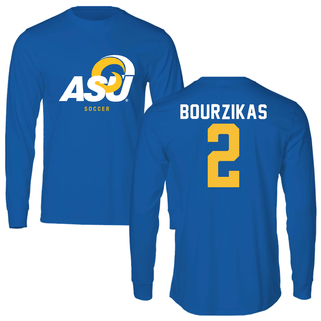 Angelo State University Soccer Blue Long Sleeve - #2 Maddy Bourzikas