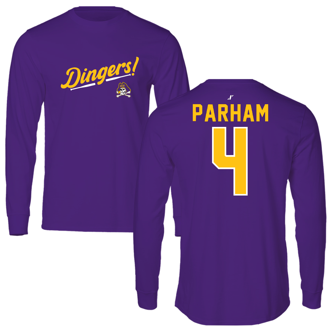 East Carolina University Baseball Purple Dingers Long Sleeve - #4 Nick Parham