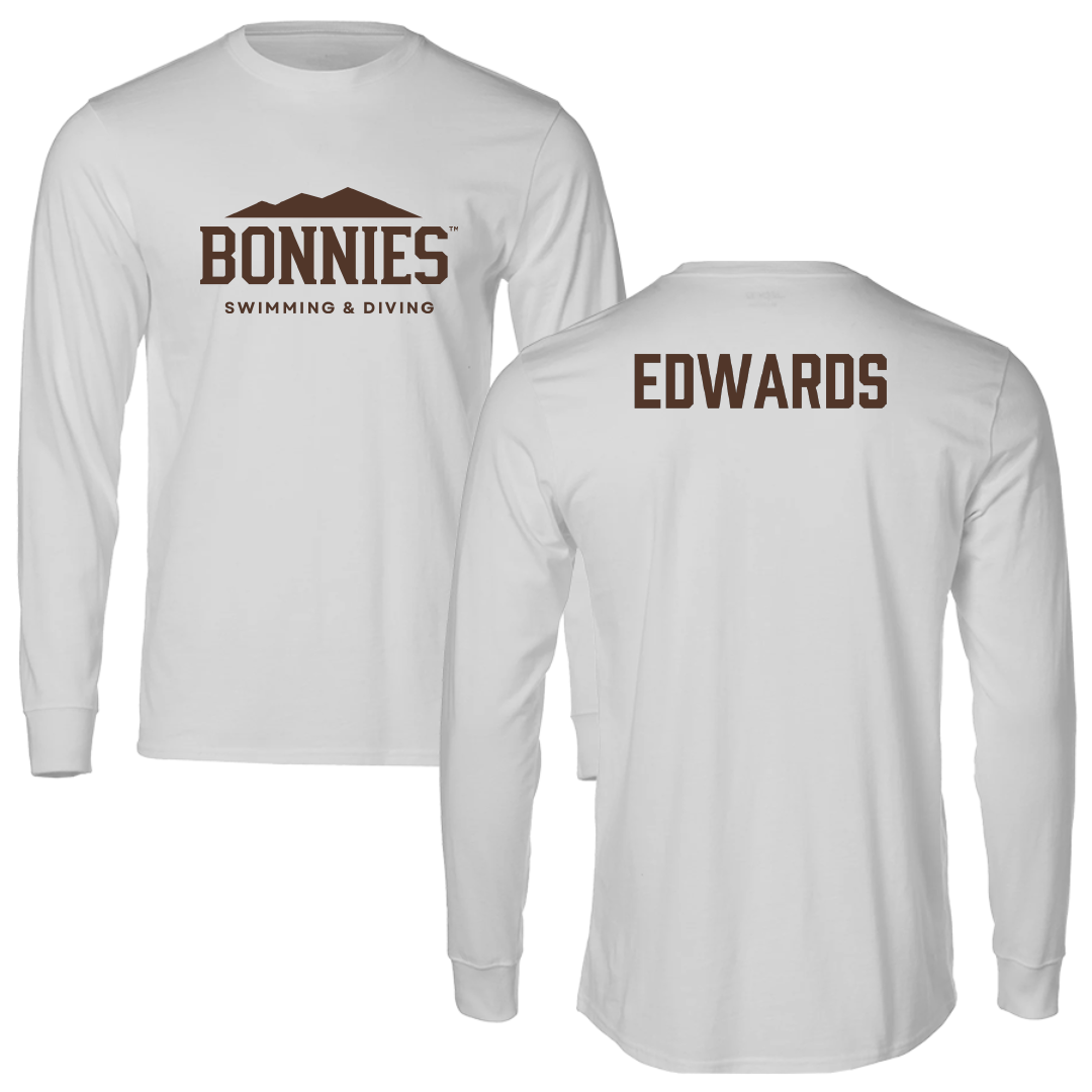 St. Bonaventure University Swimming & Diving Light Gray Performance Long Sleeve - Jonathan Edwards