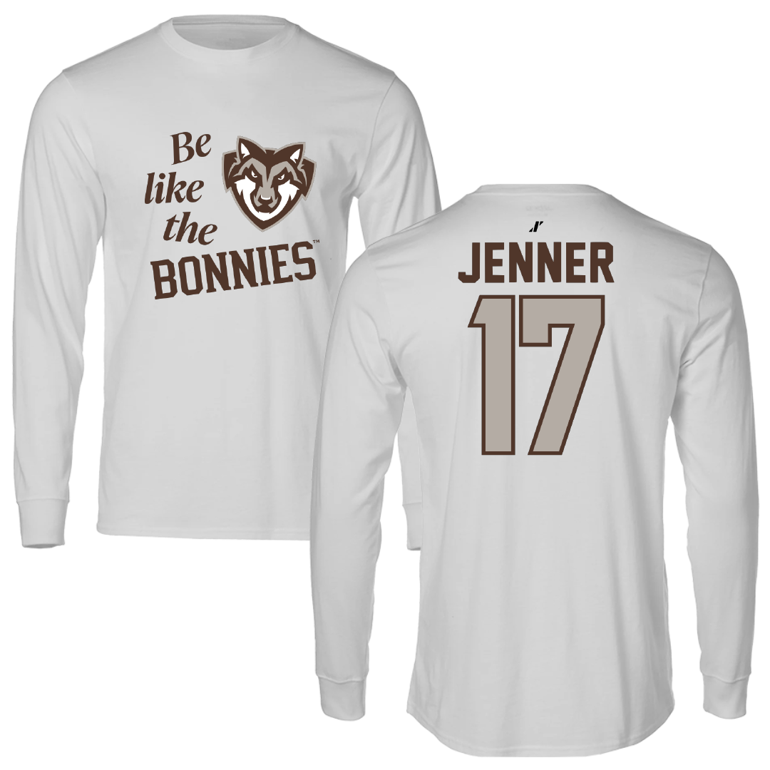 St. Bonaventure University Lacrosse Light Gray Be Like Us Long Sleeve - #17 Sylvi Jenner