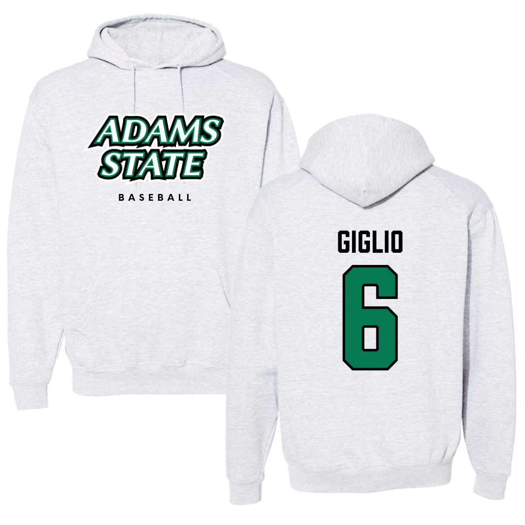 Adams State University Baseball Gray Block Hoodie - #6 Paul Giglio