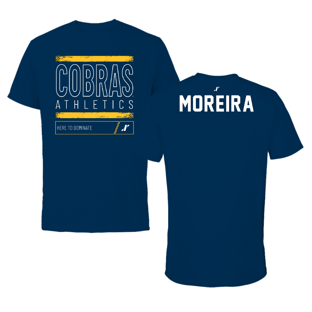 Coker University Tennis Navy Dominate Tee - Joao Moreira
