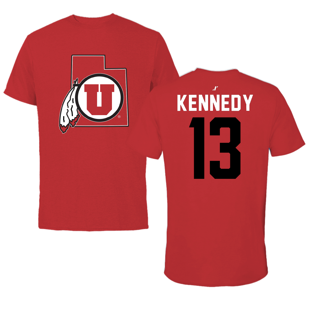 University of Utah Football Red State Performance Tee - #13 Chase Kennedy