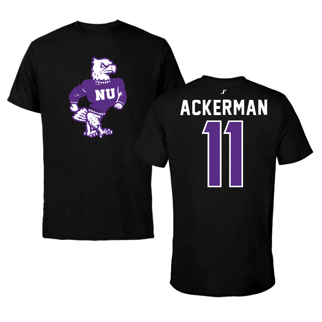 Niagara University Bowling Black Tee - #11 Kate Ackerman