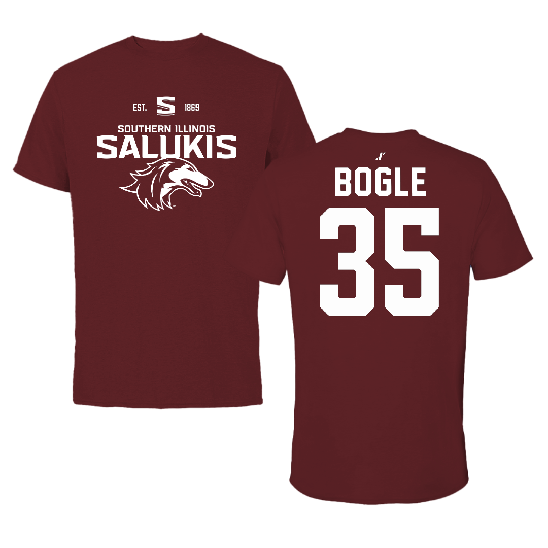 Southern Illinois University at Carbondale Football Maroon General Performance Tee - #35 Ben Bogle