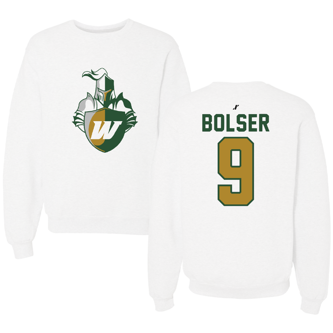 Webber International University Soccer White Crewneck - #9 Rylee Bolser