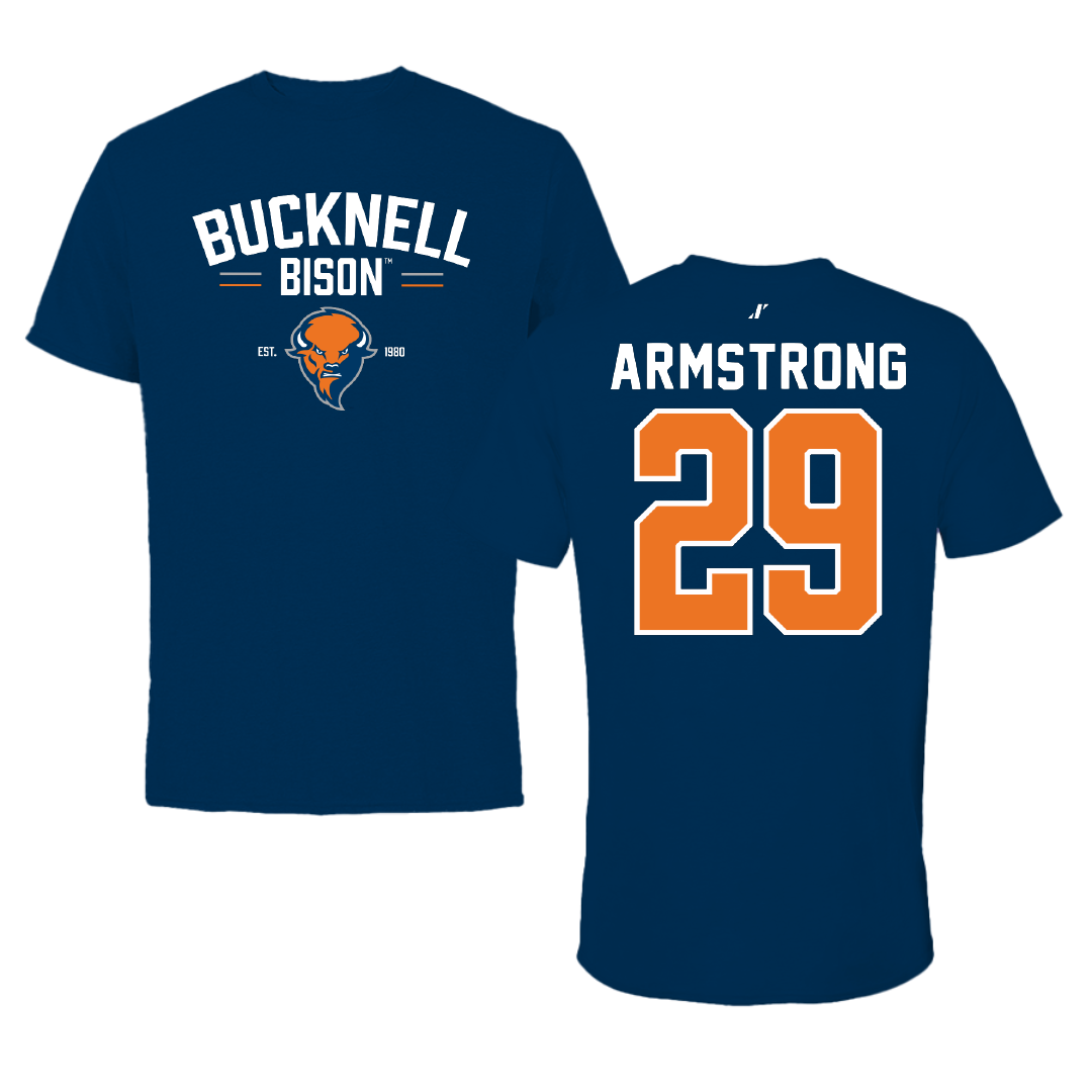 Bucknell University Lacrosse Navy General Tee - #29 Thomas Armstrong