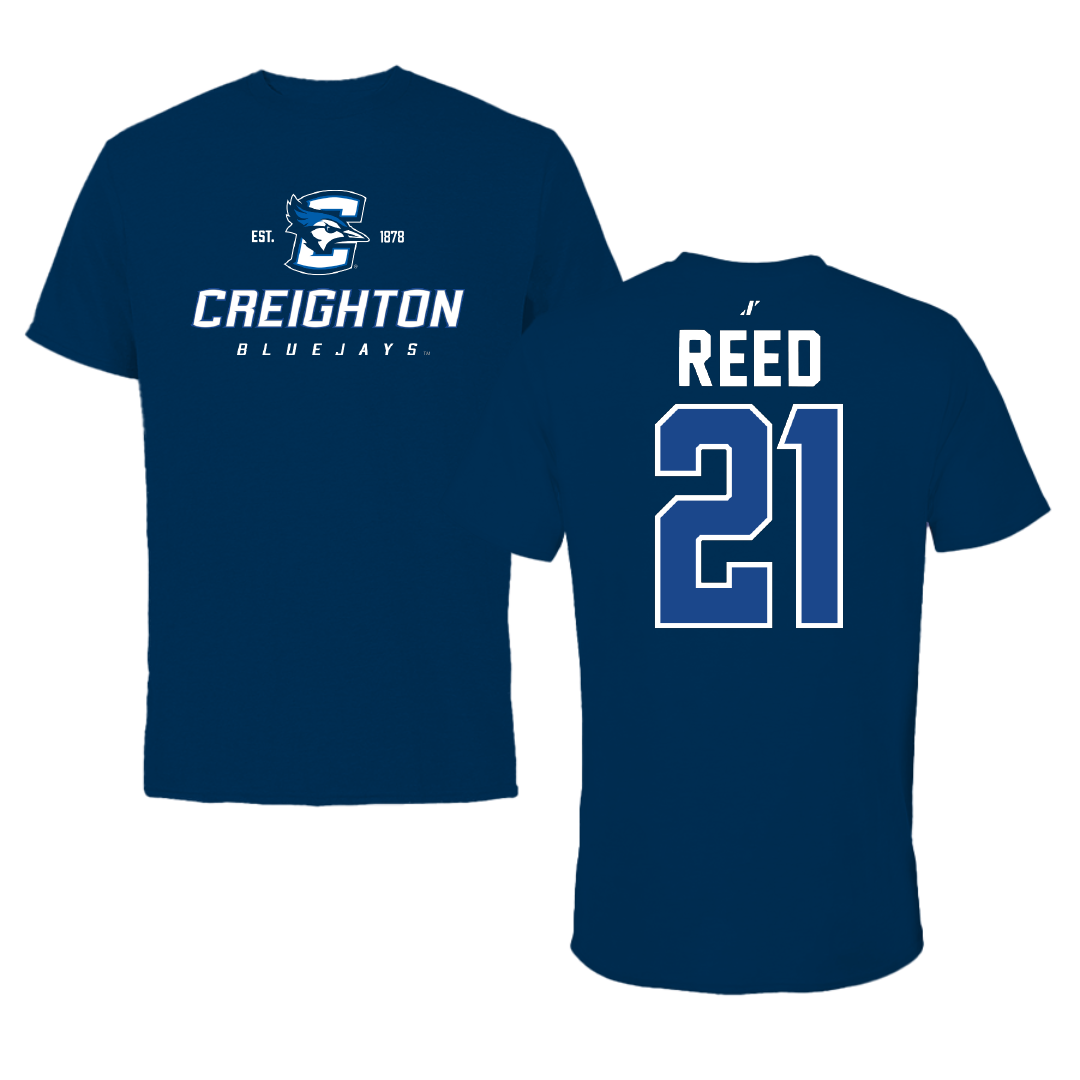 Creighton University Soccer Navy General Performance Tee - #21 Matthew Reed